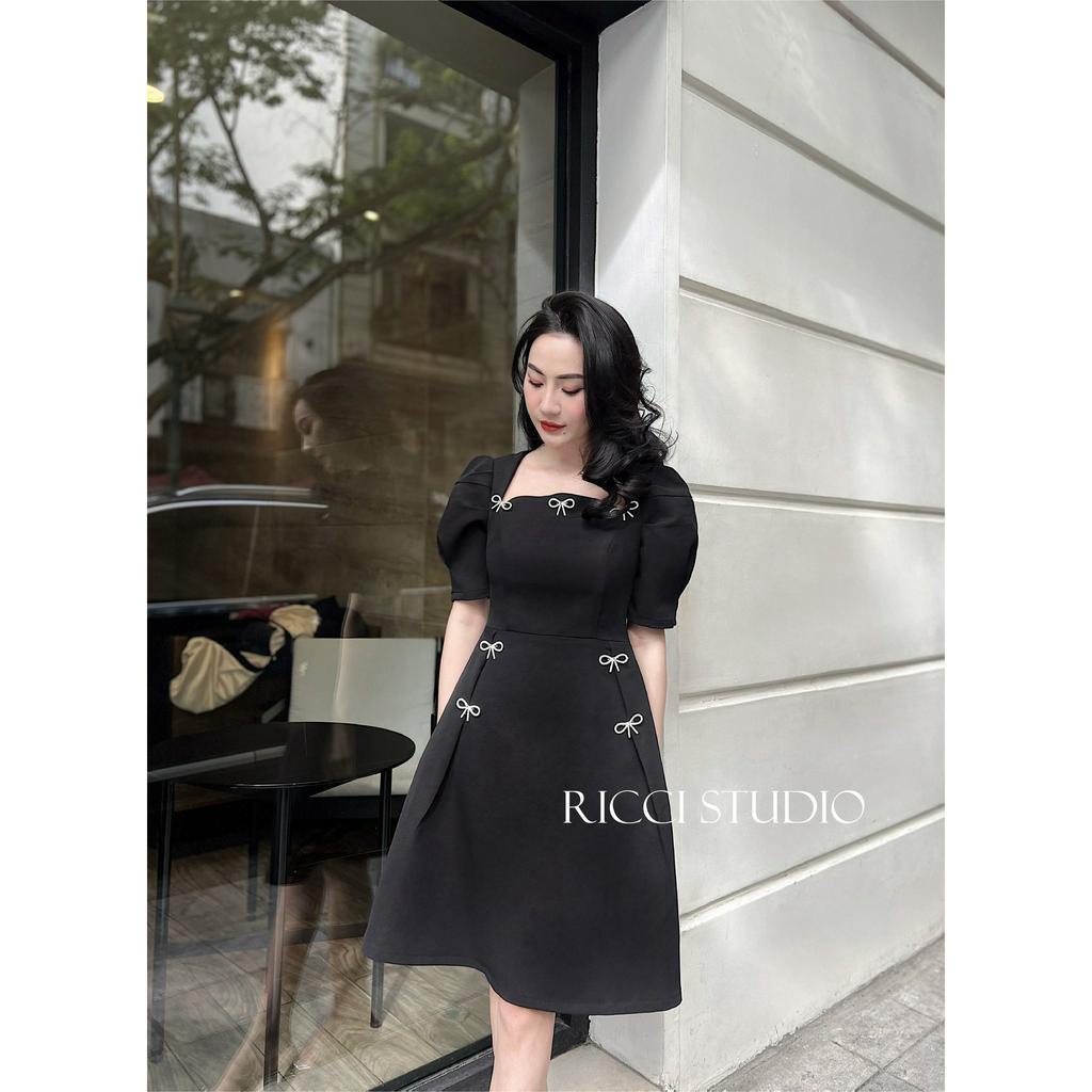 Váy A15 Jessi Dress Ricci thiết kế chất liệu chéo han det cao cấp | RICCI OFFICIAL