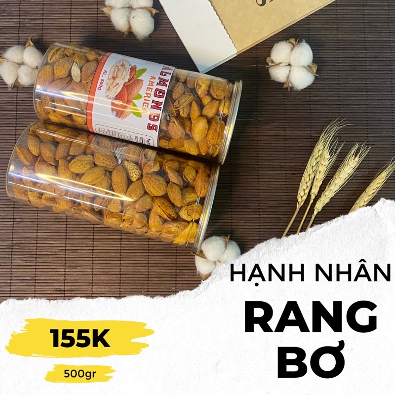 [HCM] Hạnh nhân vỏ mỏng rang bơ 500gr