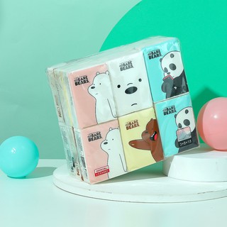 Khăn giấy lụa bỏ túi We Bare Bears (combo 18 gói)