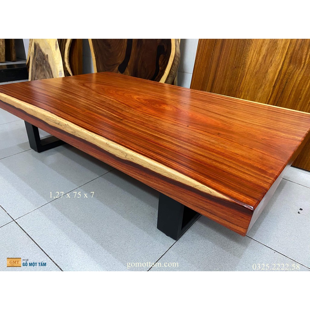 [ GIÁ TẬN XƯỞNG ] Bàn sofa, bàn trà, bàn làm việc gỗ tự nhiên nguyên tấm dài 1,27m x 75 x 7cm