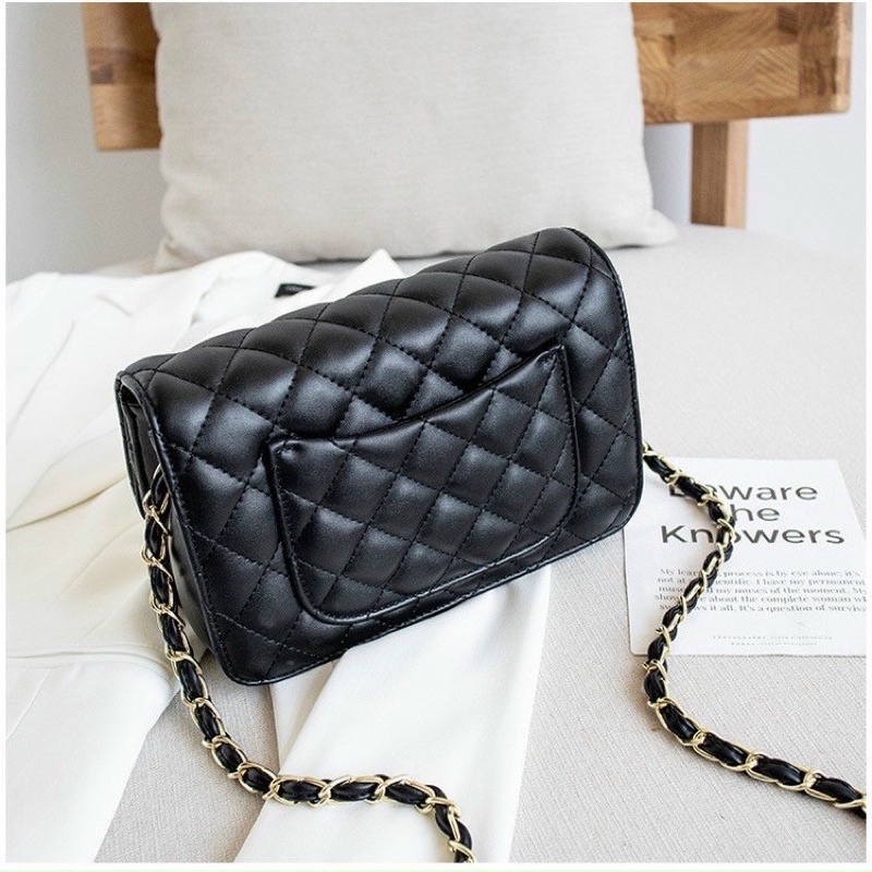 [Bán Sỉ] Túi đeo chéo katun x. trần ô trám chất da bóng mịn siêu xinh