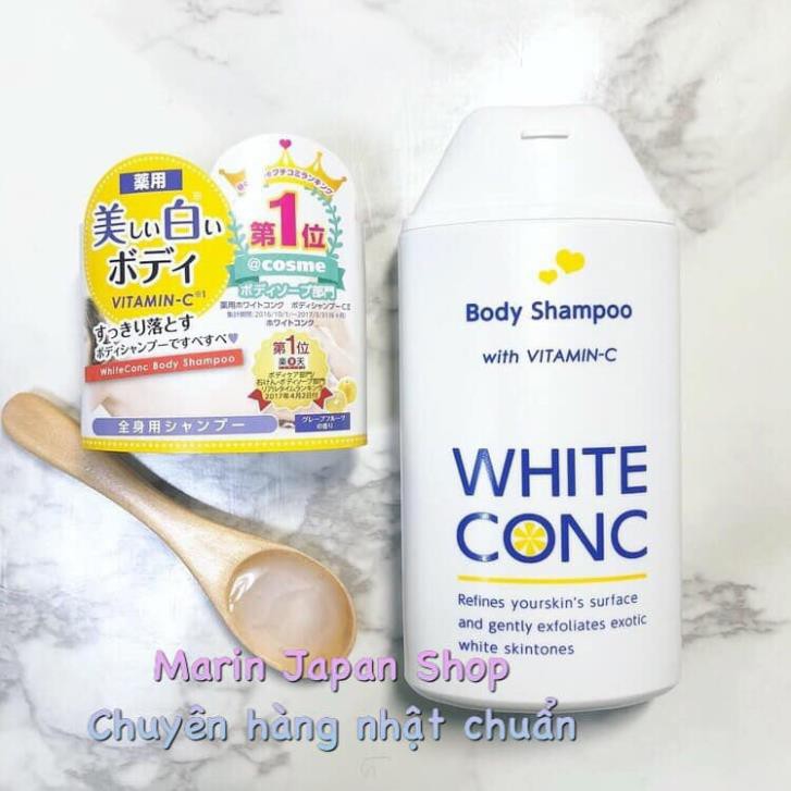 (Chuẩn Nhật) Sữa tắm dưỡng trắng da White Conc Body Vitamin C 360m