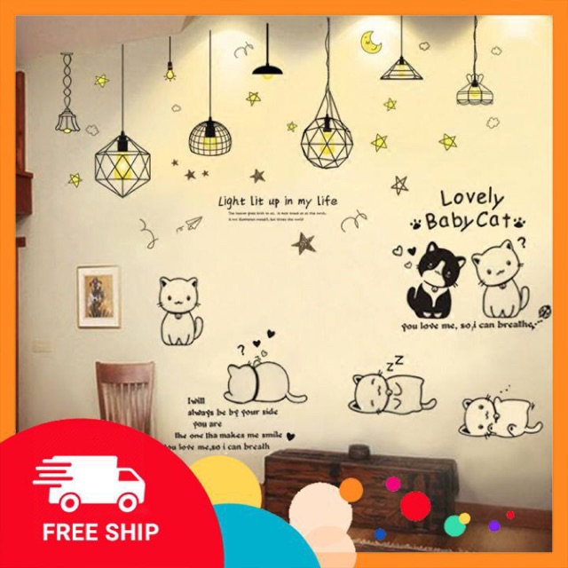 Decal dán tường ⚡️𝐅𝐑𝐄𝐄 𝐒𝐇𝐈𝐏⚡️ Decal trang trí dây đèn - PVC chống thấm nước, keo siêu dính - decor chụp ảnh | BigBuy360 - bigbuy360.vn