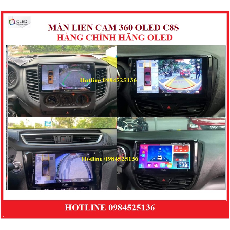 Màn liền camera 360 OLED C8S NEW cho các dòng xe ô tô, Màn hình dvd android OLED C8S ram 3g rom 32g ĐẢNG CẤP THỜI THƯỢNG