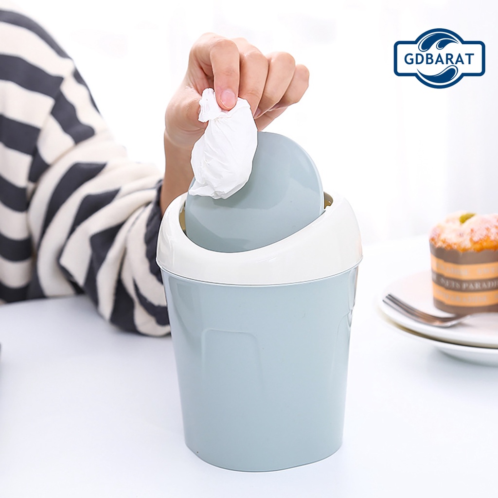 Thùng Rác Nắp Lật Mini Bằng Nhựa Nhiều Màu Sắc Tiện Dụng