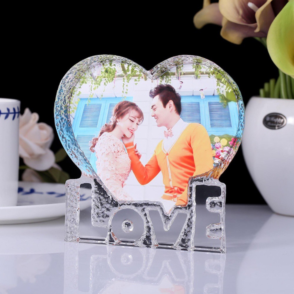 Pha lê tim Love in hình theo yêu cầu