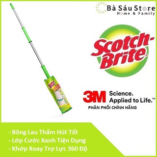 Cây lau nhà trợ lực vắt nước cao cấp Scotch-Brite 3M CLN-TL