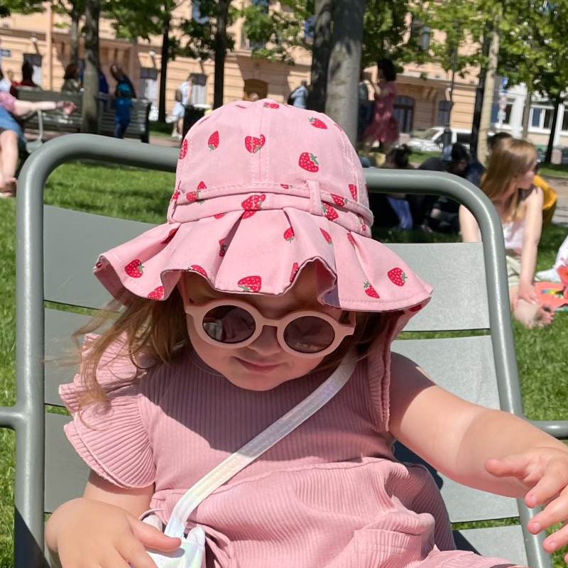 Nón Tai Bèo Đính Nơ Thoáng Khí Thời Trang Xuân Hè Cho Bé Gái