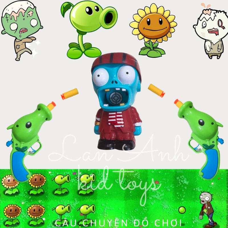 Zombies and Plant, Đồ Chơi Zombies Dùng Pin, Đồ Chơi Bé Trai