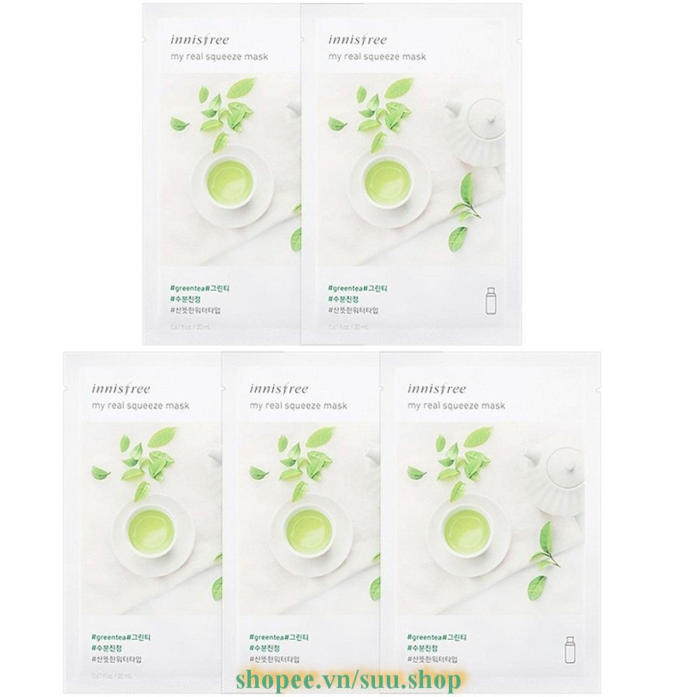 Mặt Nạ Trà Xanh Innisfree My Real Squeeze Mask Green Tea, suu.shop Cam Kết Hàng Chính Hãng.