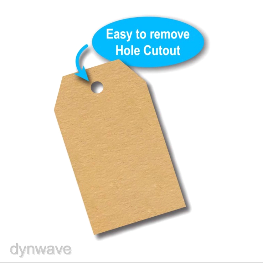 Set 300 Nhãn Dán Giấy Kraft Nâu Tự Nhiên 1.2x2 &quot;Dùng Trang Trí Quà Tặng