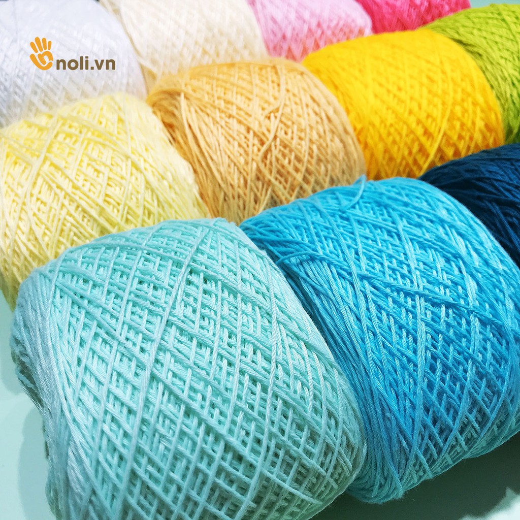 Sợi cotton Việt Nam 1mm Craft yarn VN chuyên móc thú, bikini, váy áo mùa hè, lót ly không xù (Mã 21 đến 40)