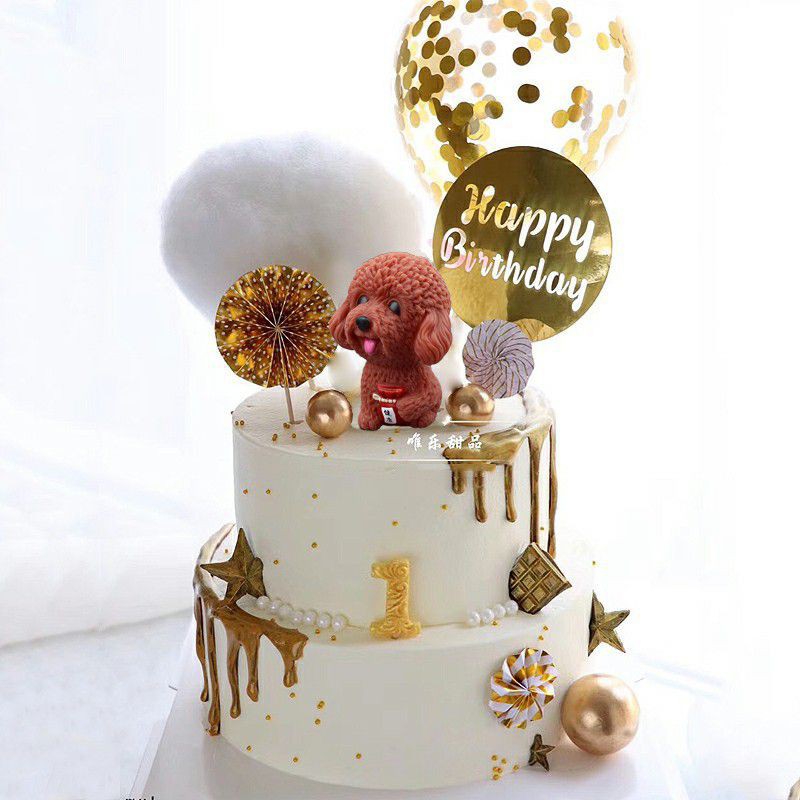 con vật trang trí bánh kem [FREESHIP] chó nhựa