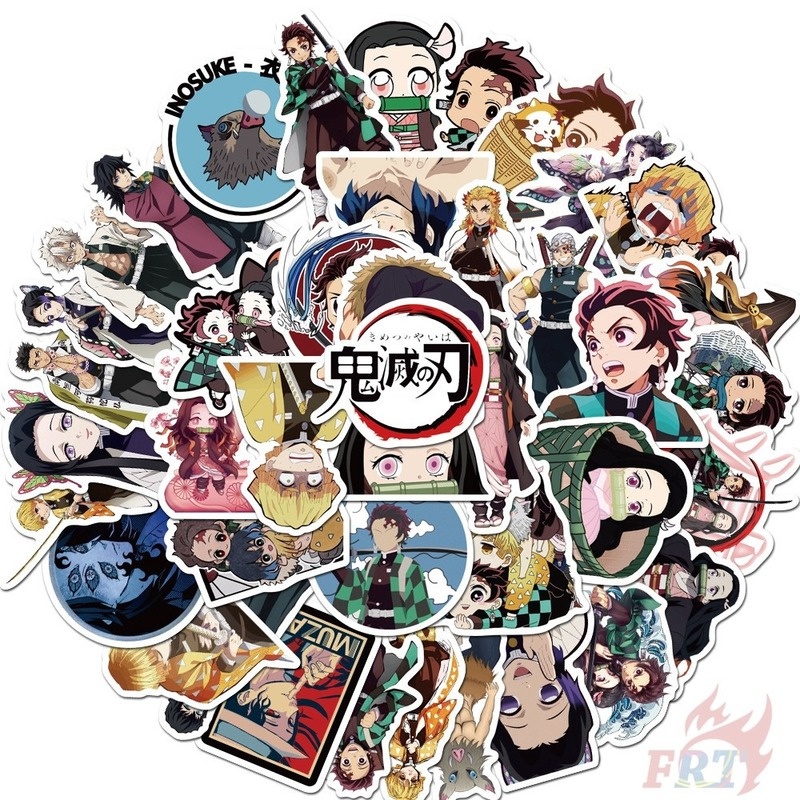 Miếng Dán Đánh Dấu Trang Sách In Hình Anime Demon Slayer Kimetsu No Yaiba