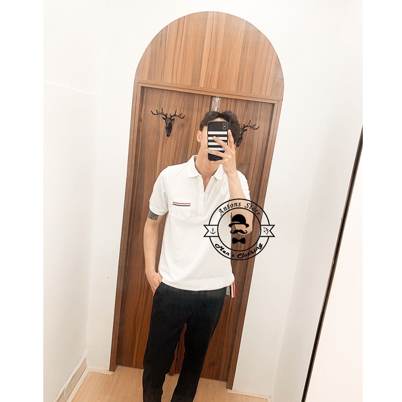 Áo Phông Polo Thom Browne Có Túi