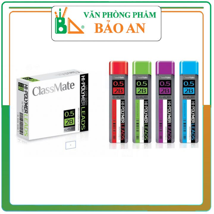 Ruột Chì Kim Bấm 2B PL201 0.5 ,dùng để thay thế các bút chì kim ngòi 0.5
