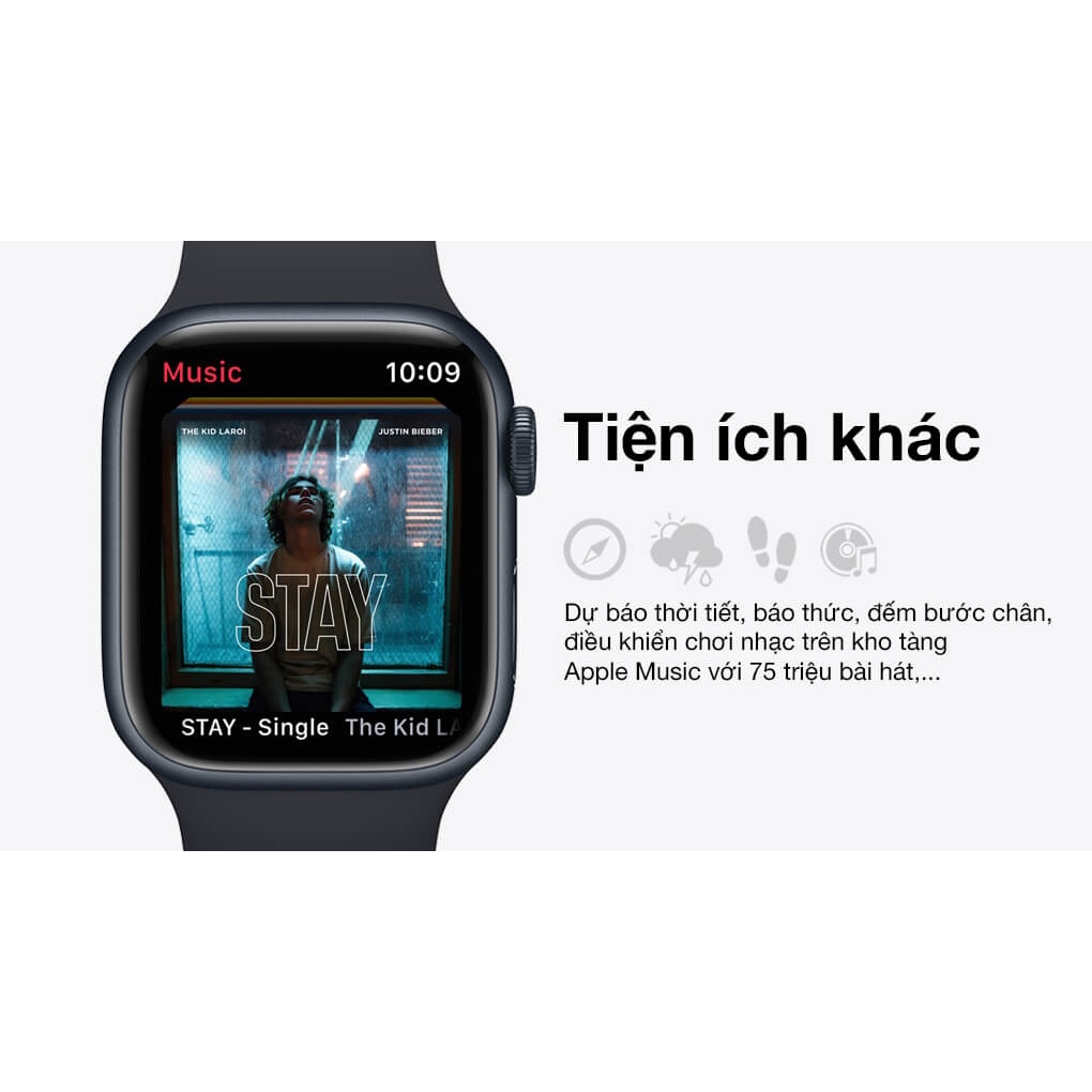 Đồng Hồ Thông Minh Apple Watch Series 7 GPS + Cellular (4G) Aluminum Case With Sport Band (Viền Nhôm &amp; Dây Cao Su) 41mm