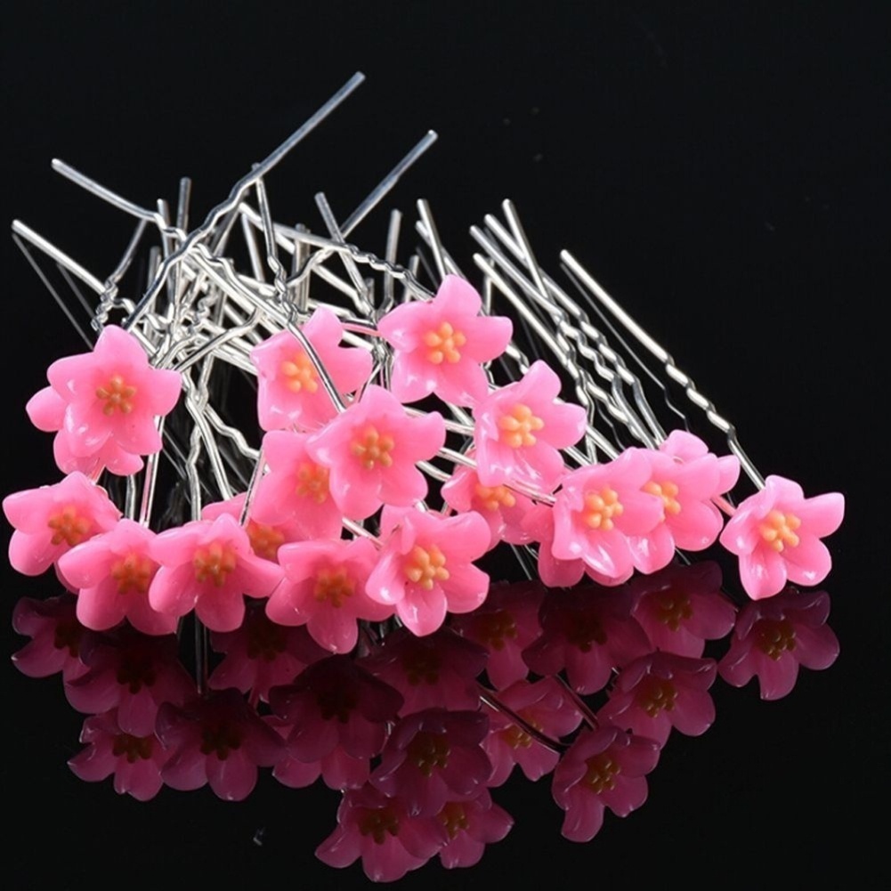 Set 10 cài tóc hình bông hoa xinh xắn dành cho cô dâu