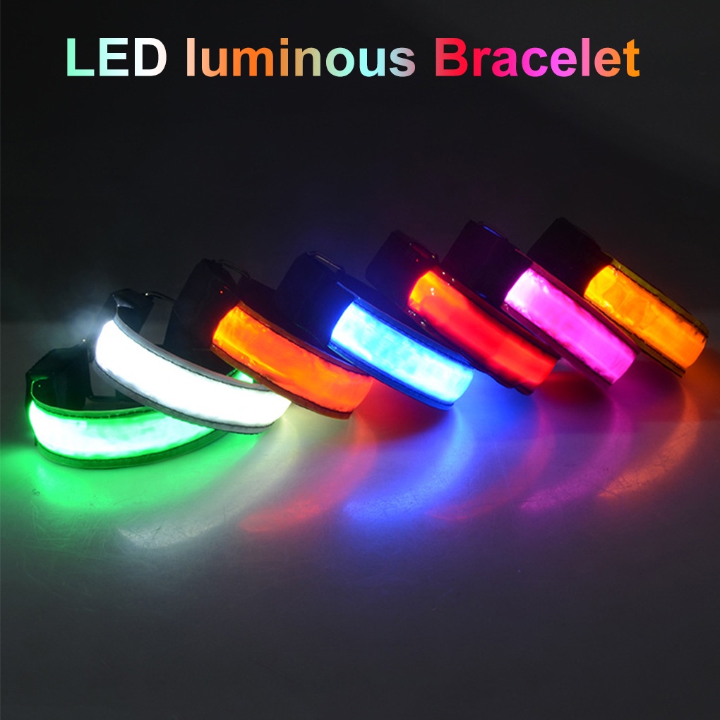 Arm Band Reflective Rechargeable Running LED Armband Adjustable Night Safety Luminous Band