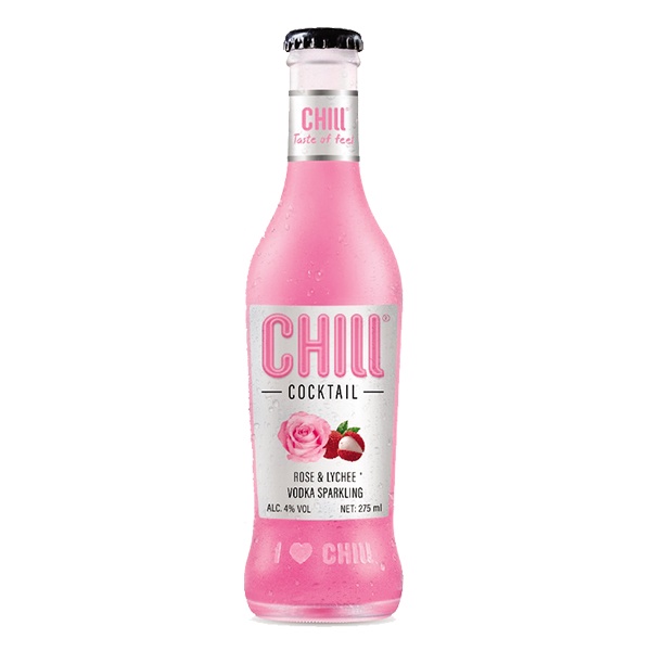 Nước Trái Cây Lên Men Chill Cocktail Lychee & Rose Chai 275Ml