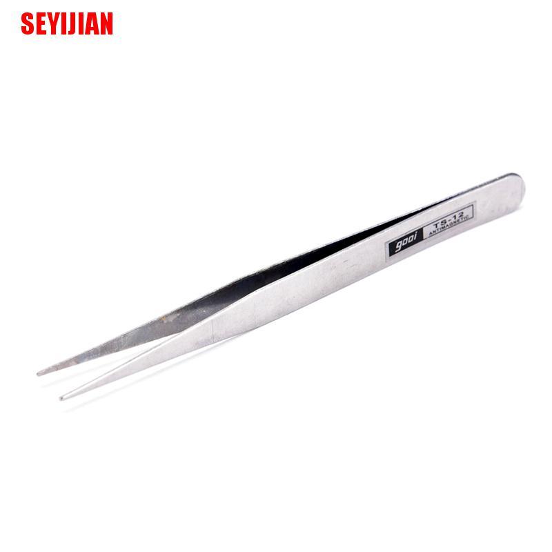 (SEY) 2 X Stainless Steel Eyelash Gems Pick Tools Cosmetic Tweezers Nail Art Supplies