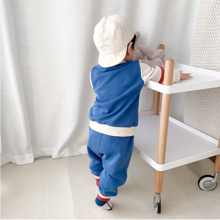 Set Đồ Mùa Thu 2 Món Gồm Áo Thun Tay Dài Cổ Tròn In Chữ Và Quần Dài Cho Bé Trai / Gái