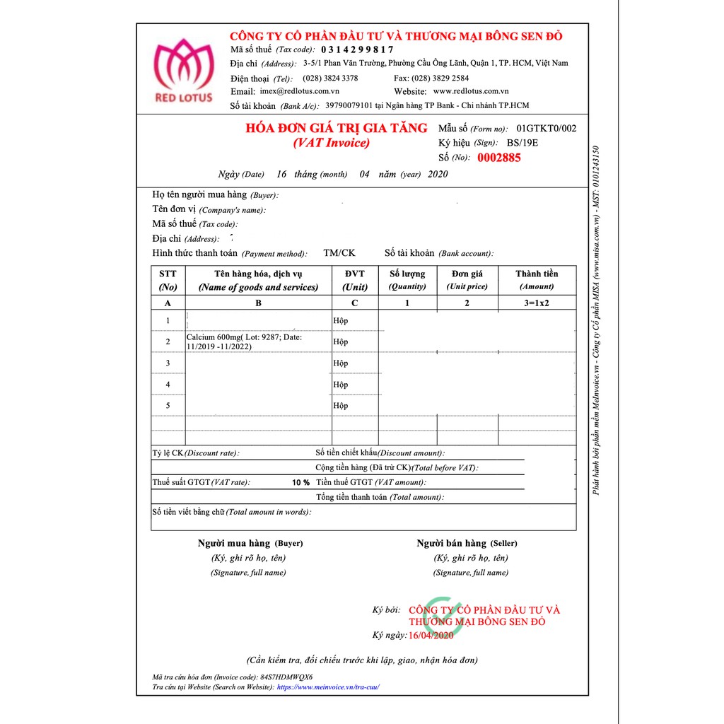 Viên uống bổ sung canxi EuRho Vital Calcium 600 | Thế Giới Skin Care