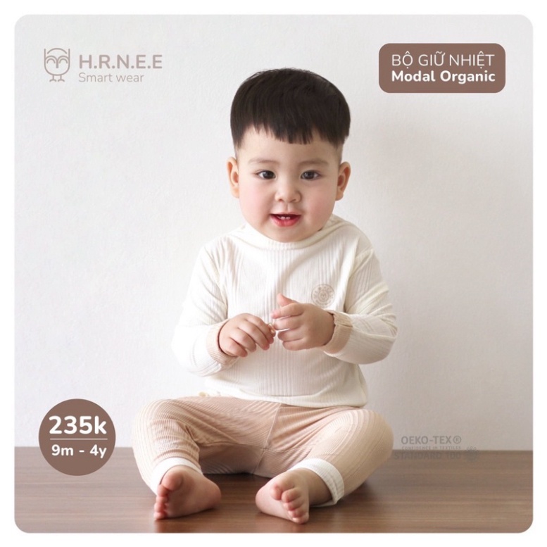 Bộ giữ nhiệt Modal Organic Hrnee mầu pastel