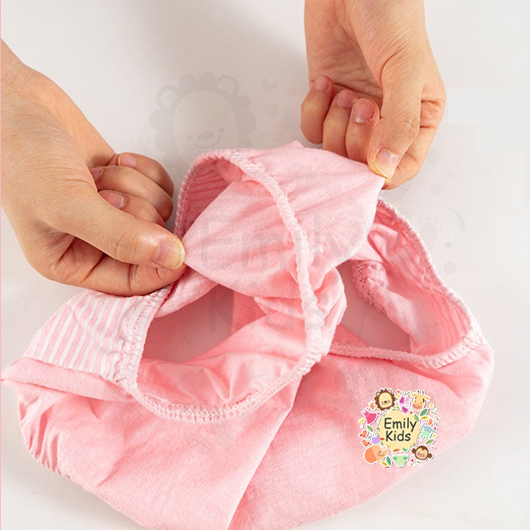 Bộ 5 Quần Lót Cotton Không Đường May Lưng Cao In Hình Kỳ Lân Cho Bé Gái 3-12 Tuổi