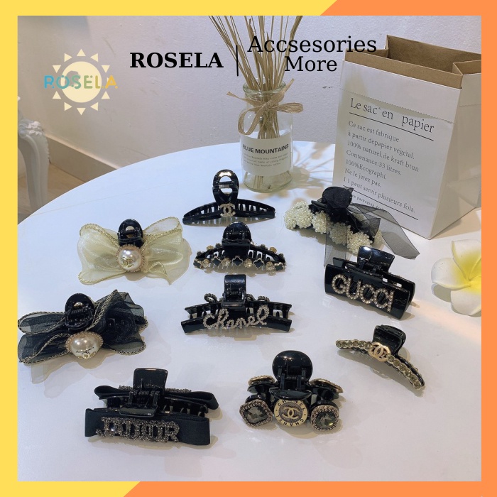 Kẹp Tóc, Ngoạm Tóc Đính Đá Phong Cách Hàn Quốc Nhiều Kiểu Xinh Kẹp Tóc Cách Búi Tóc Kẹp ROSELAAM