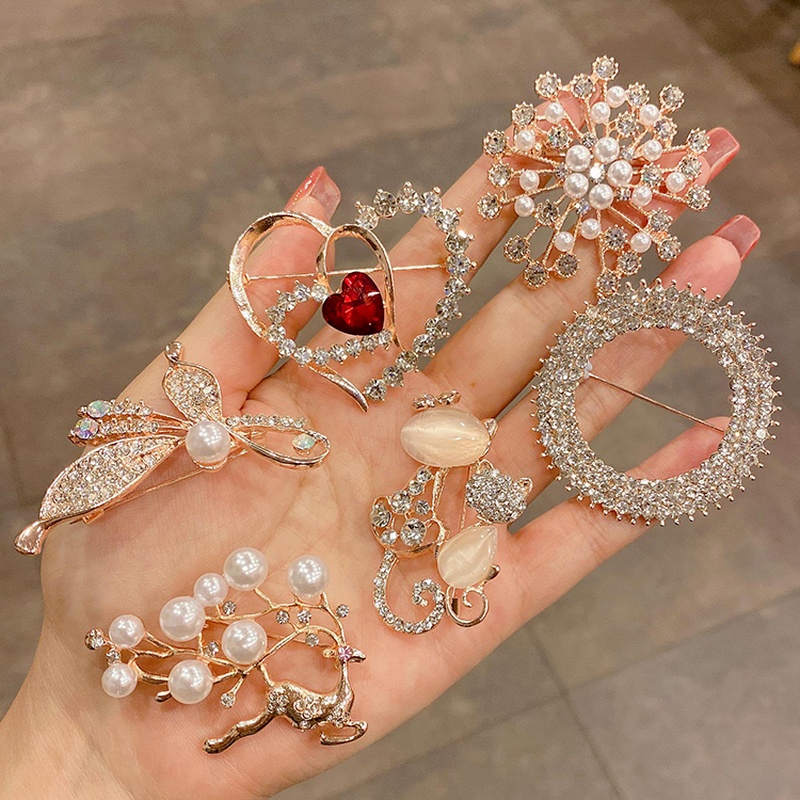 Ghim CàI ÁO HìNh Chú Nai ĐíNh Kim Cương Giả ThờI Trang Cho Nữ