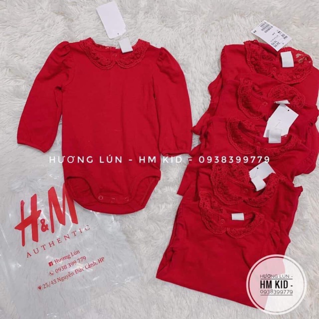 Áo cổ ren body chip màu đỏ còn lẻ size