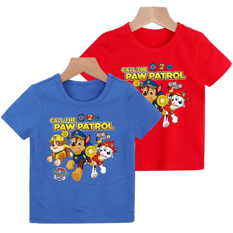 Áo Thun Họa Tiết Paw Patrol Thời Trang Mùa Hè Cho Bé 8 Màu Lựa Chọn