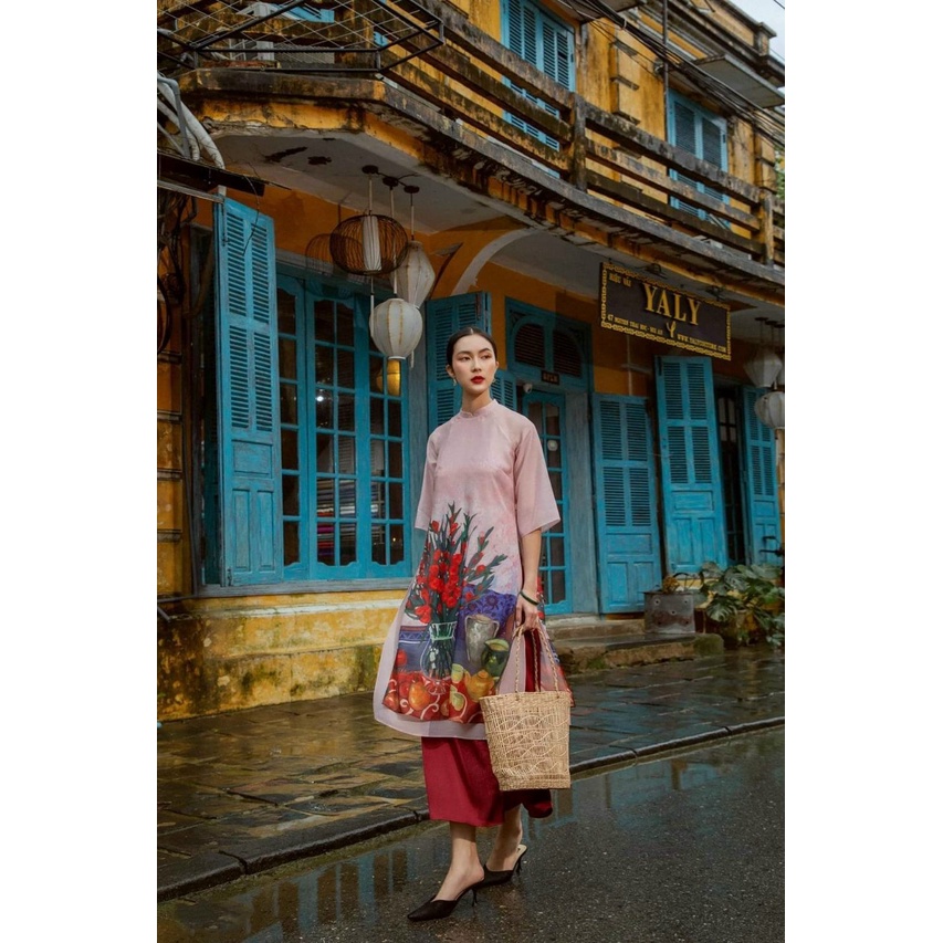 Áo dài cách tân đẹp tơ 4 tà nhẹ nhàng ⚡FREESHIP⚡ đi lễ chùa chụp hình du xuân