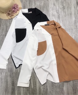 Sơ mi phối cổ vest