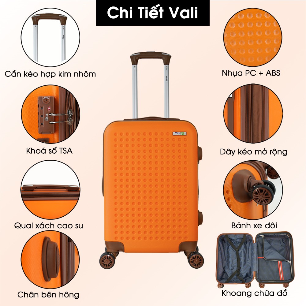 vali du lịch, vali thời trang, vali trip p803a, vali ký gửi, valy size 28inch