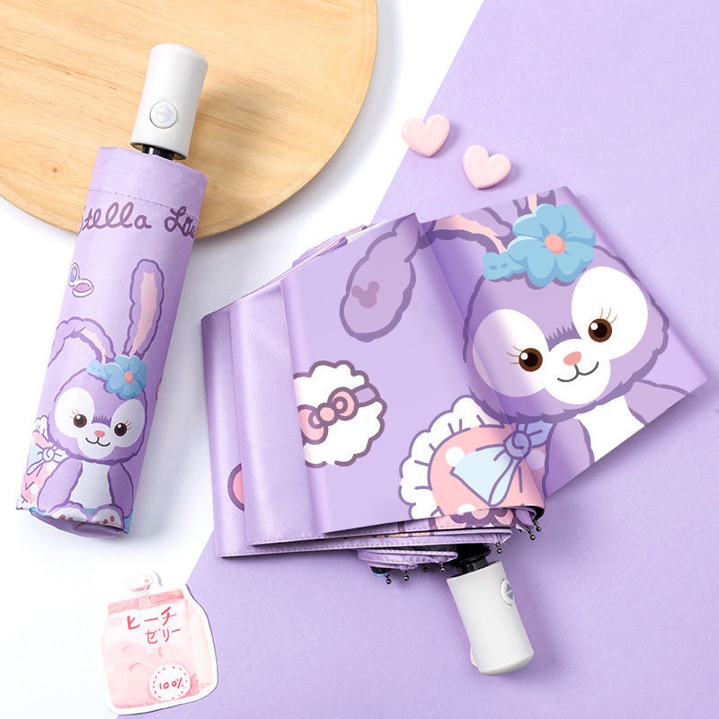 Dù che nắng che mưa chống tia UV gấp được hoàn toàn tự động phong cách Hàn Quốc kiểu dáng dễ thương dành cho nữ sinh