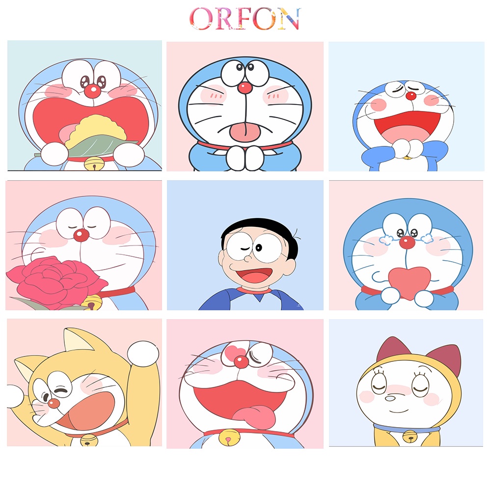 Tranh Sơn Dầu Bằng Vải Canvas Hình Doraemon 20 * 20cm Dành Cho Học Sinh DIY