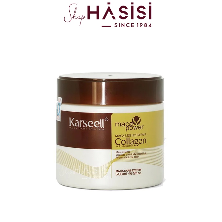 Kem Hấp Tóc Collagen KARSEELL - Maca Essence Repair Collagen 500ml(Dạng Hũ)