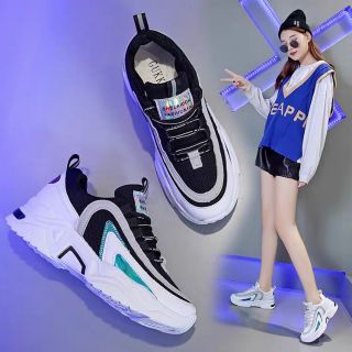 GIÀY THỂ THAO PHẢN QUANG 3 MÀU/GIÀY SNEAKER NỮ ĐẾ CÁ MẬP