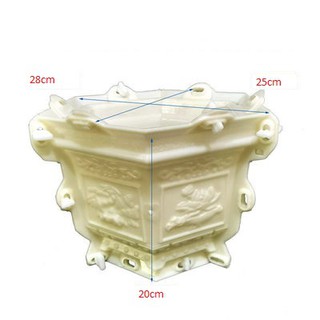 Khuôn chậu lục giác 25 mẫu mới, có lòng trong, khuôn dễ sử dụng cho người chưa có kinh nghiệm