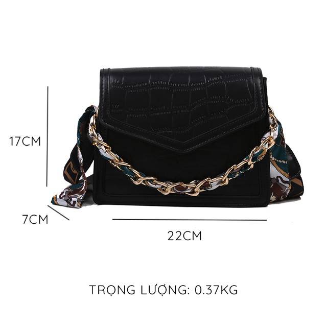 [RẺ NHẤT SHOPEE] Túi xách đeo chéo nữ XC-7802, tặng kèm dây xích, ruy băng, thiết kế đẹp, túi đeo vai, cầm tay,công sở