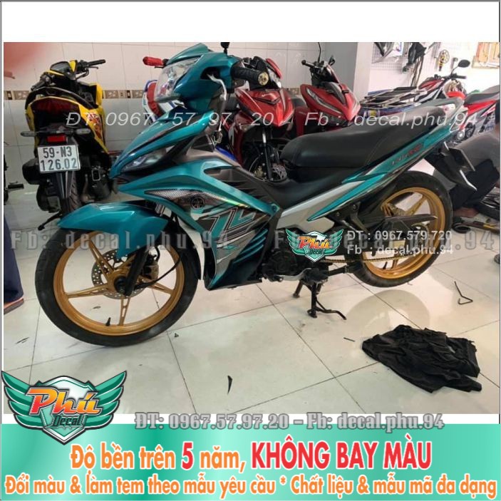 Tem rời Exciter 135 Lc tổng anh xanh (X)