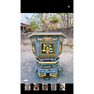 ( Cả bộ) Khuôn đúc chậu lục giác 60 cao 45 kèm chân bệ