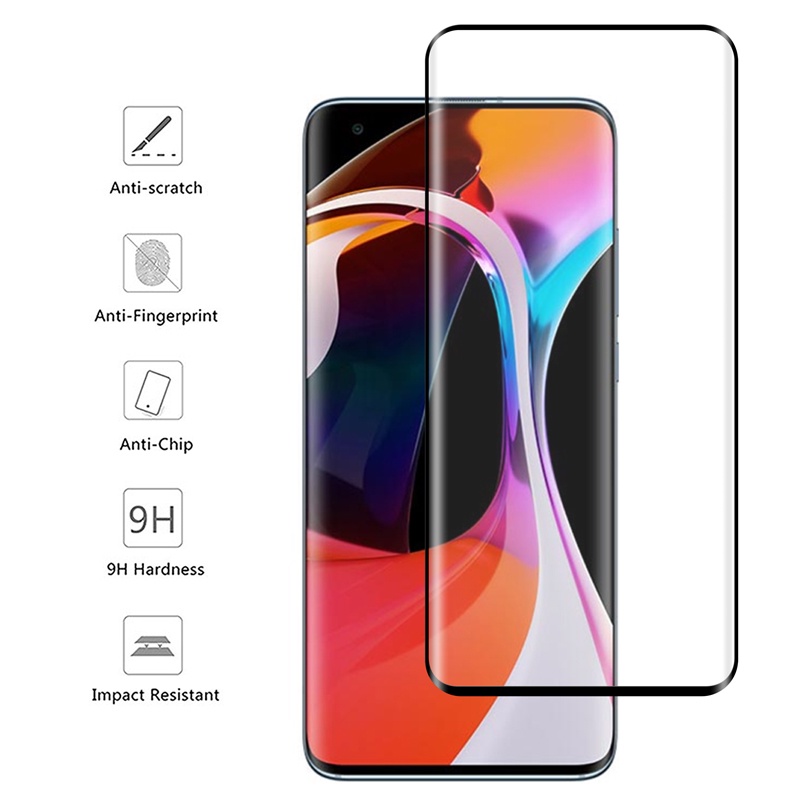 Kính cường lực cong 3D bảo vệ toàn màn hình cho Xiaomi Civi Mi 11 10 Pro Ultra 11Pro 10S Mix 4 Mix4 5G 9H