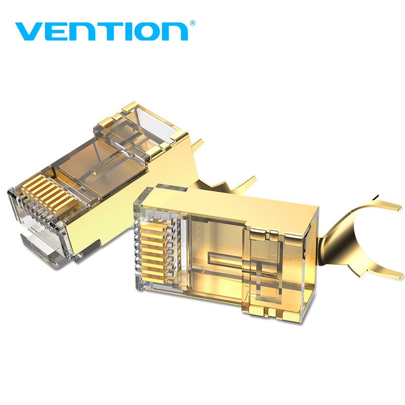 Đầu Nối Cáp Mạng Cat 8 RJ45 VENTION IDH Cho Dây Điện Và Dây Cáp Màu Trong Suốt