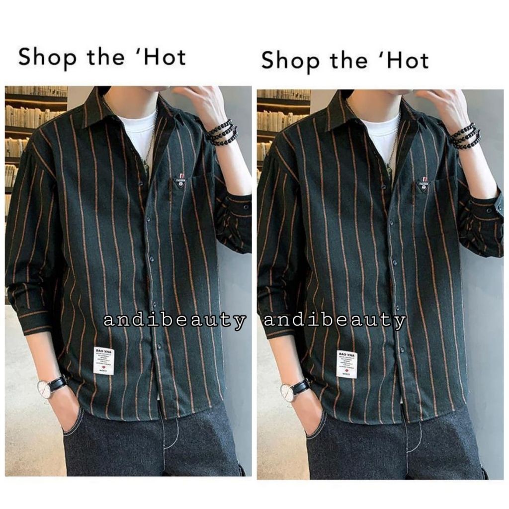 Áo Sơ Mi Nam Nữ Kẻ Sọc Dài Tay Phong Cách Hàn Quốc Chất Cực Đẹp Form Rộng Thời Trang | BigBuy360 - bigbuy360.vn