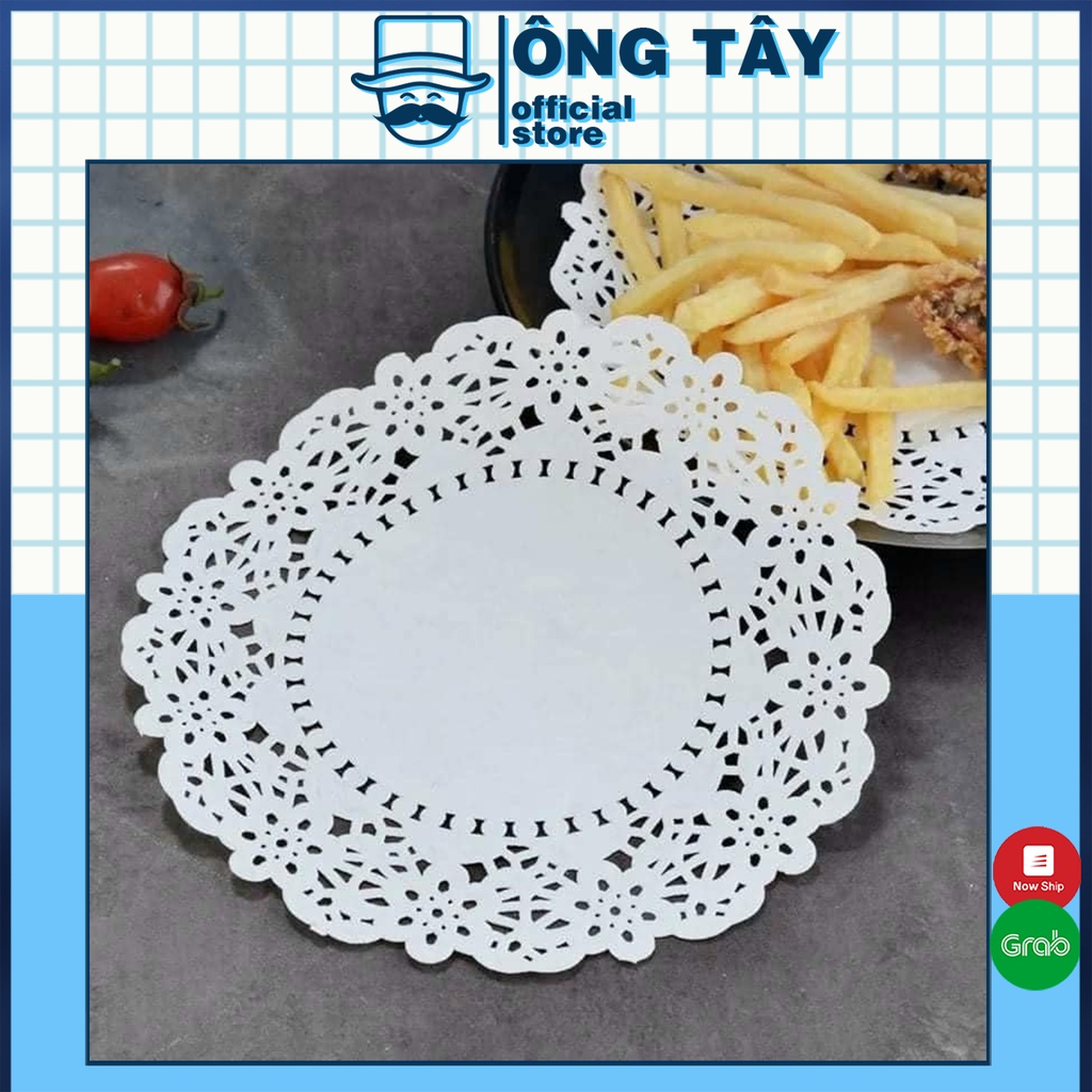 Set 160 tờ giấy thấm dầu đồ ăn viền hoa