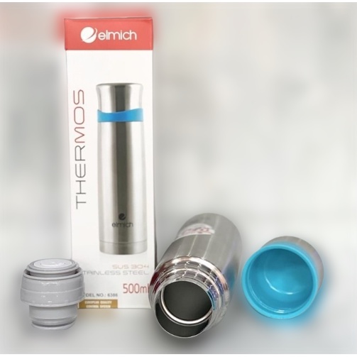 Bình Giữ Nhiệt Elmich Inox 304 500ml model-6386, Tiêu chuẩn Châu Âu, Inox 304 an toàn cho sức khoẻ