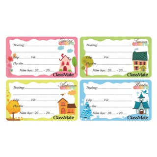 Nhãn vở seasons classmate